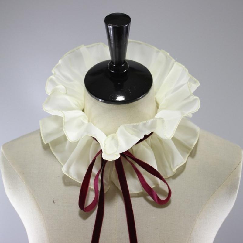 Vintage Victorian Fashion - 652F Women Vintage Ruffle Detachable Fake