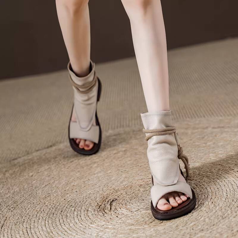 Vintage Old Fashion - 2026 Summer Vintage Genuine Leather Gladiator