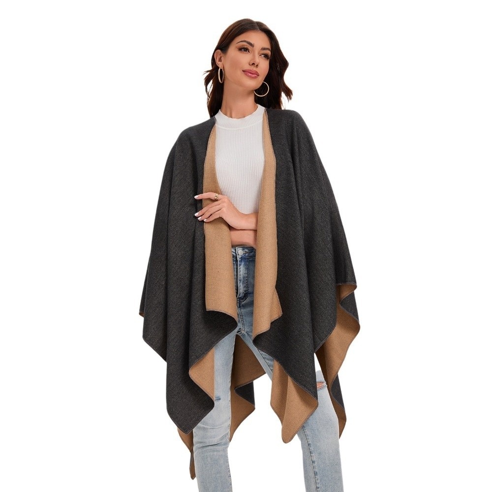 Vintage Fashion Rings - Warm Coat Plaid Design Travel Shawl