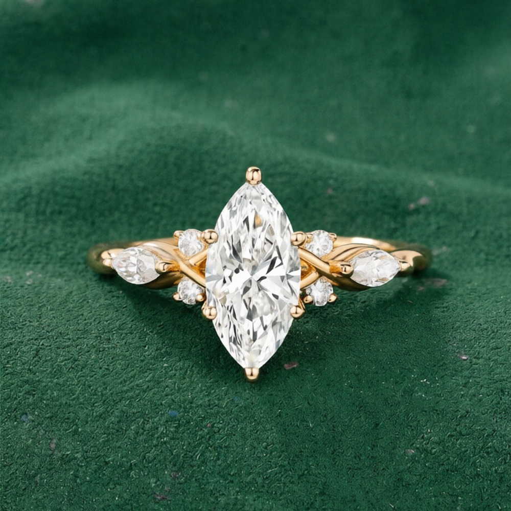 Vintage Fashion Photos - CxsJeremy Marquise Cut 1ct Lab Grown