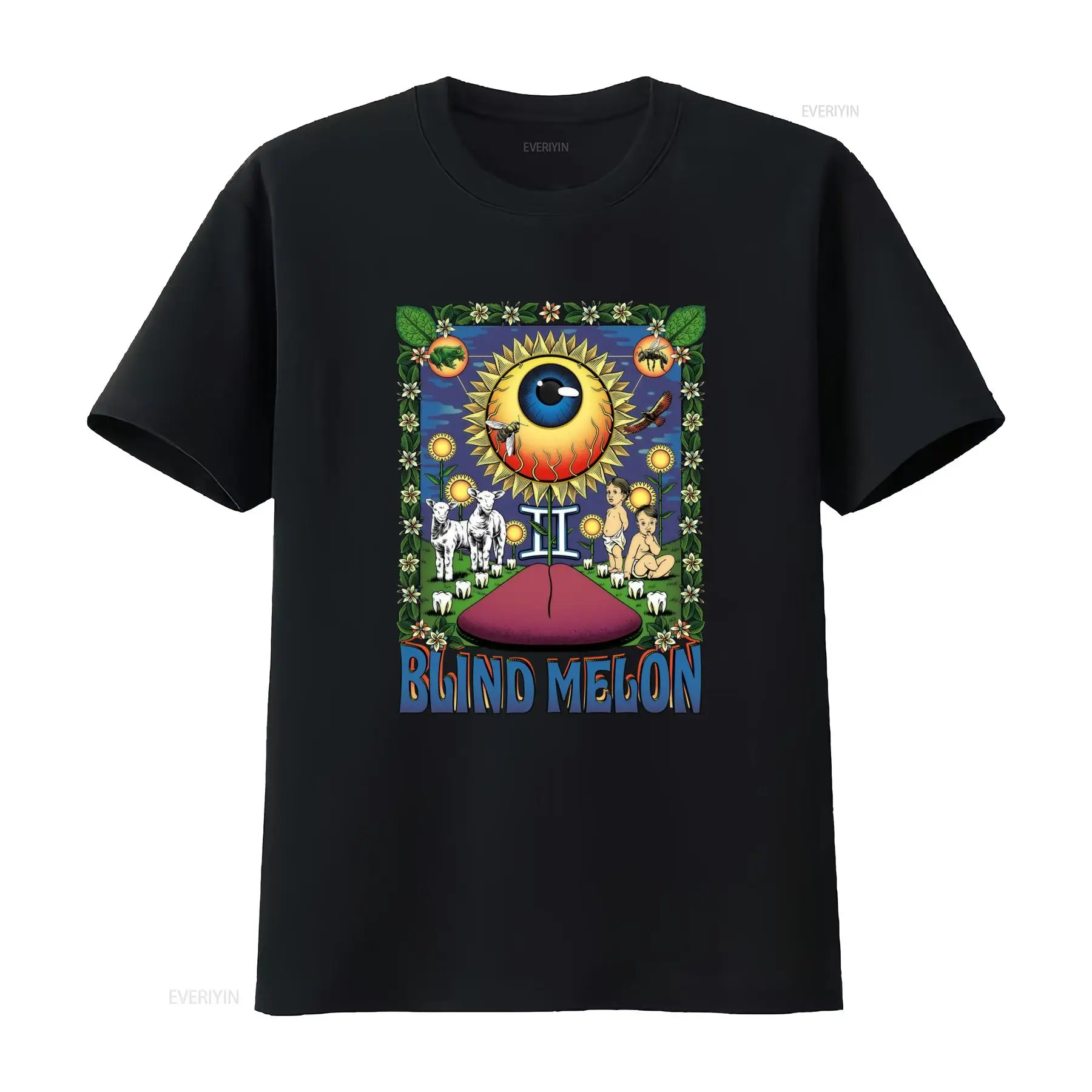 Vintage Fashion Art - Blind Melon Sunflower Eye Sheep T