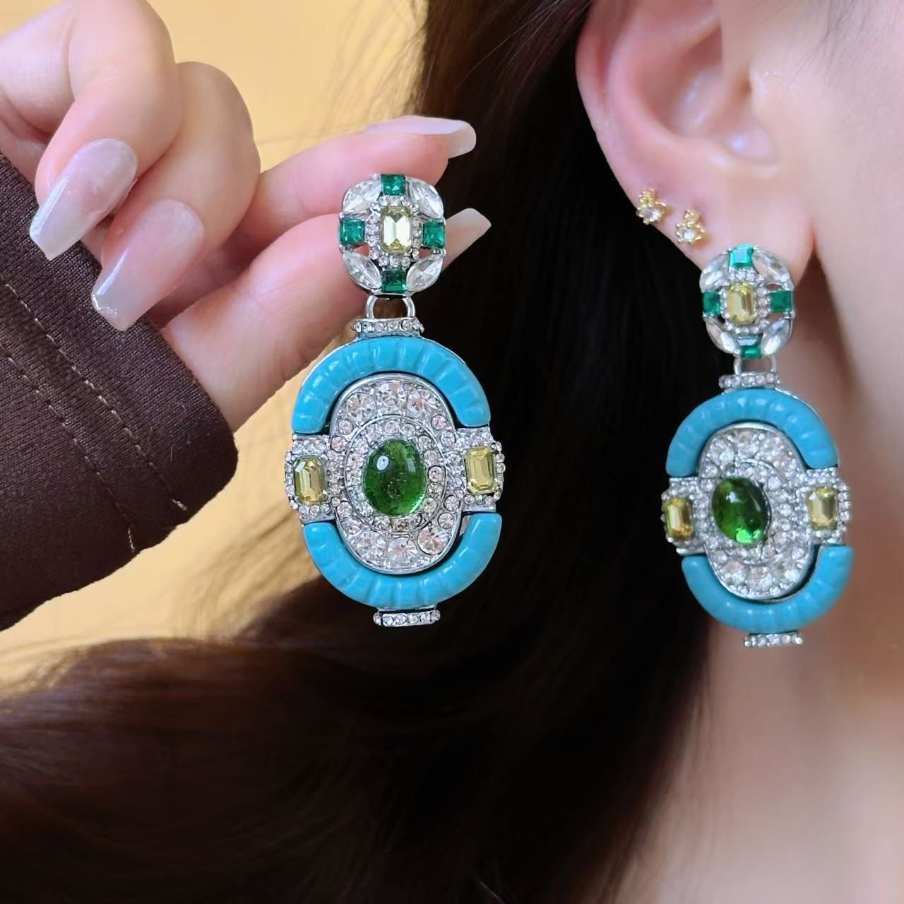 Vintage Turquoise Emerald Silv - Vintage Victorian Fashion ulasan dan harga