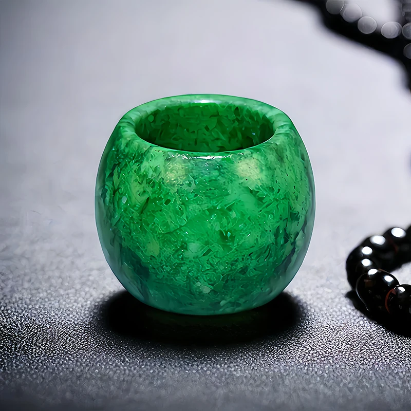 22mm Green Real Jade Rings for - Vintage Fashion Rings ulasan dan harga