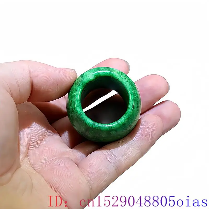 22mm Green Real Jade Rings for - Vintage Fashion Rings ulasan dan harga