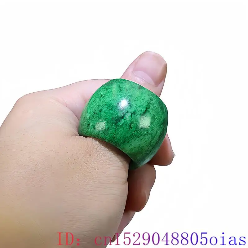 22mm Green Real Jade Rings for - Vintage Fashion Rings ulasan dan harga