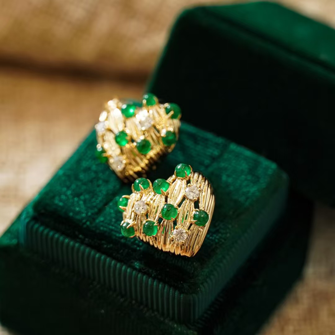 Retro14K Gold Filled Emerald D - Vintage Victorian Fashion ulasan dan harga