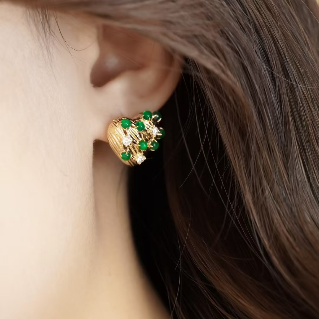 Retro14K Gold Filled Emerald D - Vintage Victorian Fashion ulasan dan harga