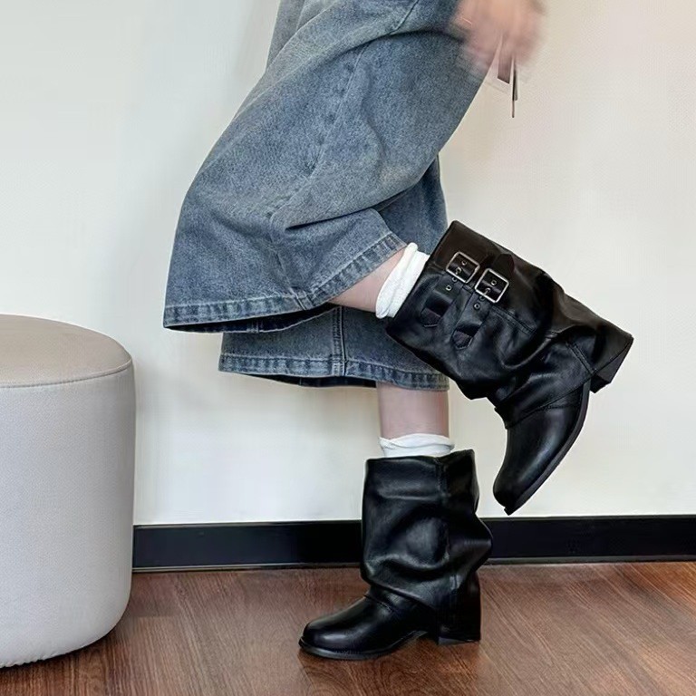 Women Vintage Thick Heel Women - Vintage Outdoor Fashion ulasan dan harga