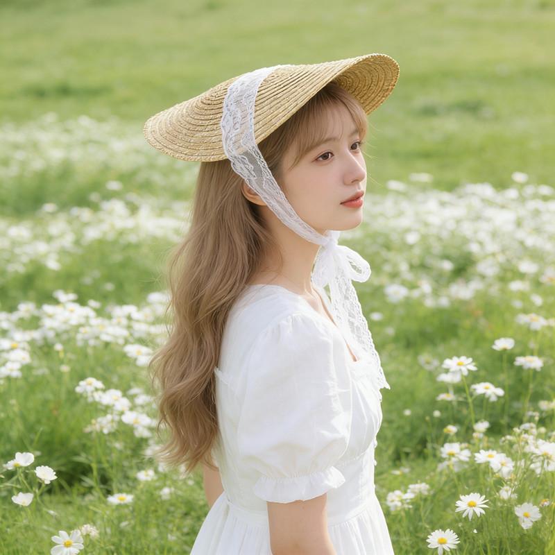 Sweet Victorian Lace Straw Sun - Vintage Victorian Fashion ulasan dan harga