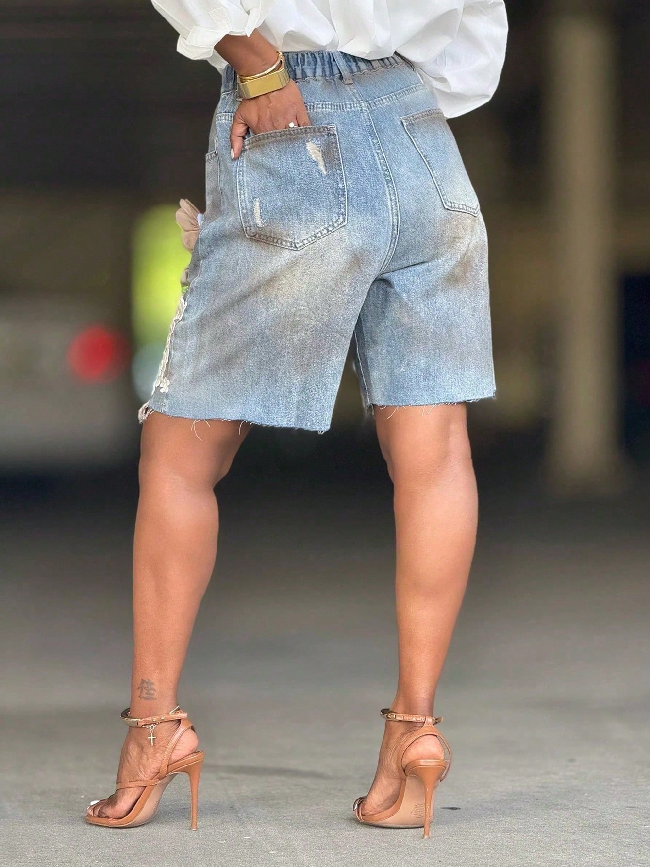 GLOURI Women's Straight Leg De - Vintage Fashion Outfit ulasan dan harga