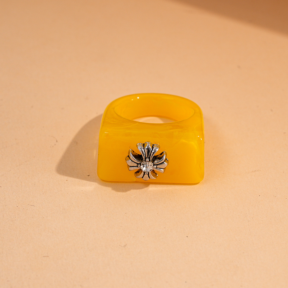 Geometric Resin Cross Ring Vin - Vintage Fashion Rings ulasan dan harga