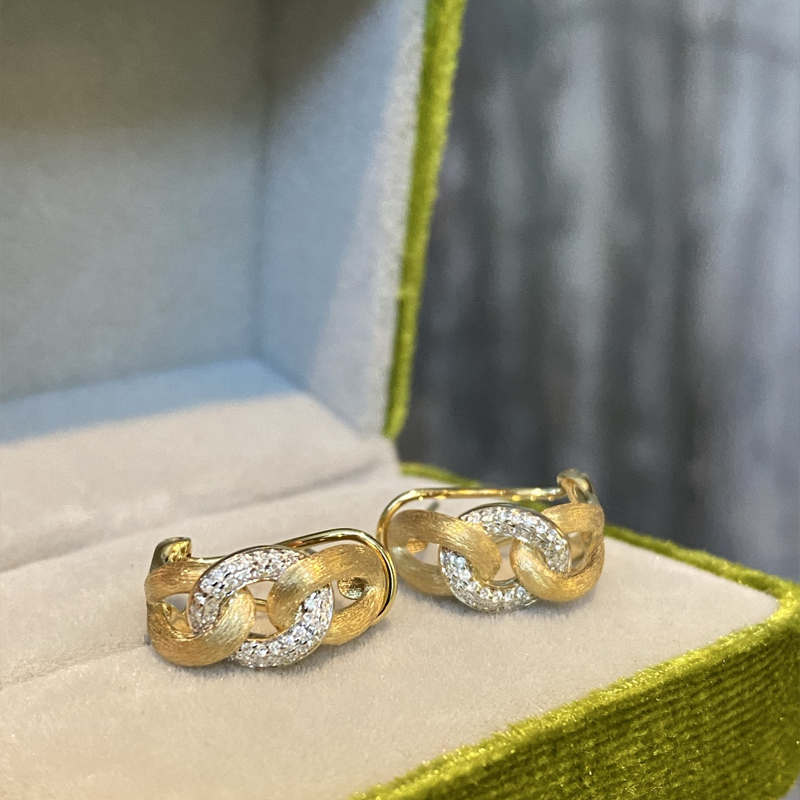 Aazuo 18K Yellow Gold Real Dia - Vintage Fashion Rings ulasan dan harga