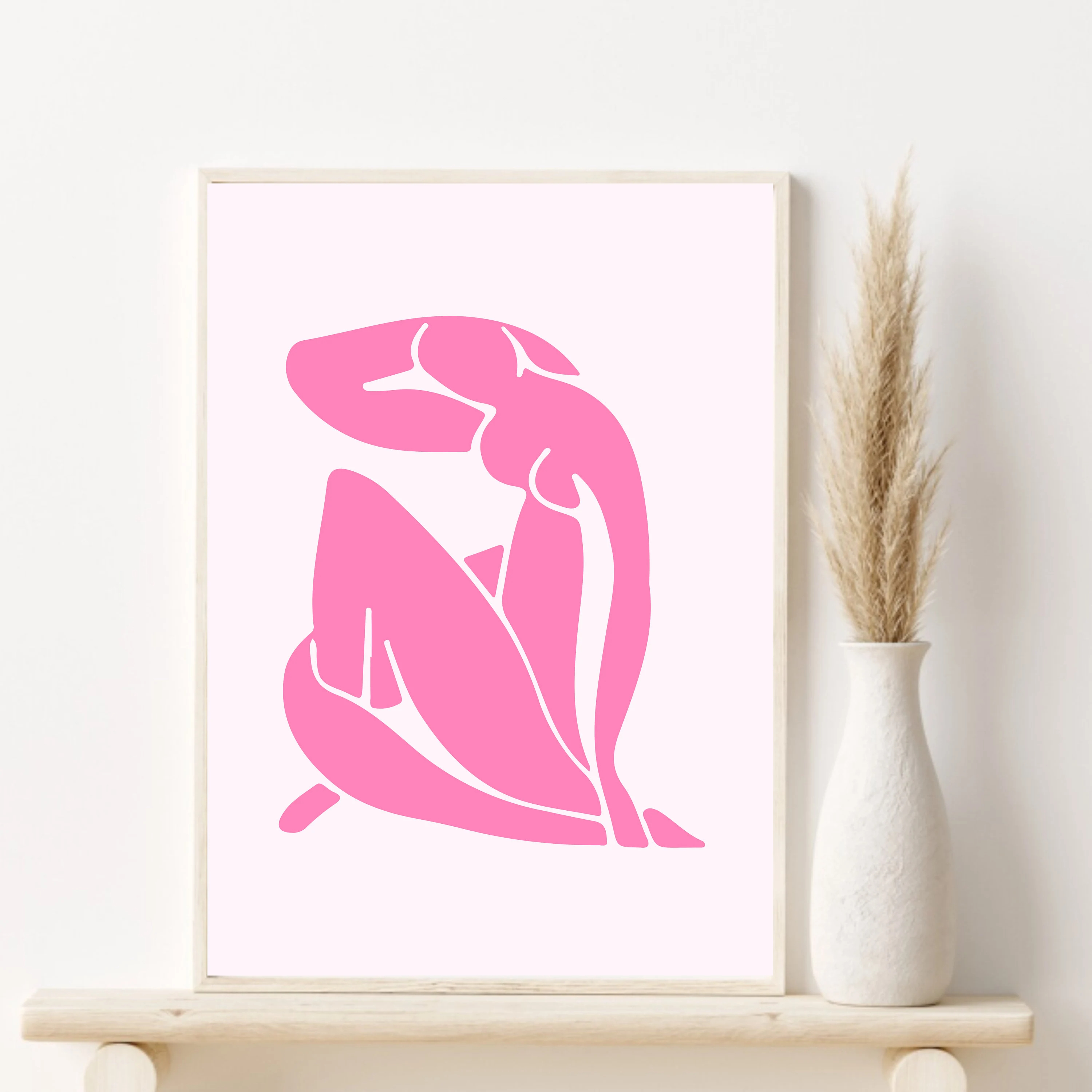 1pc Canvas painting  Pink Mati - Vintage Fashion Art ulasan dan harga