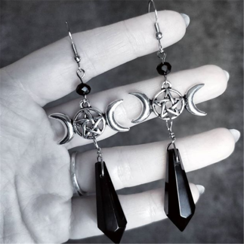 New Goth Black Rose Earrings w - Vintage Victorian Fashion ulasan dan harga