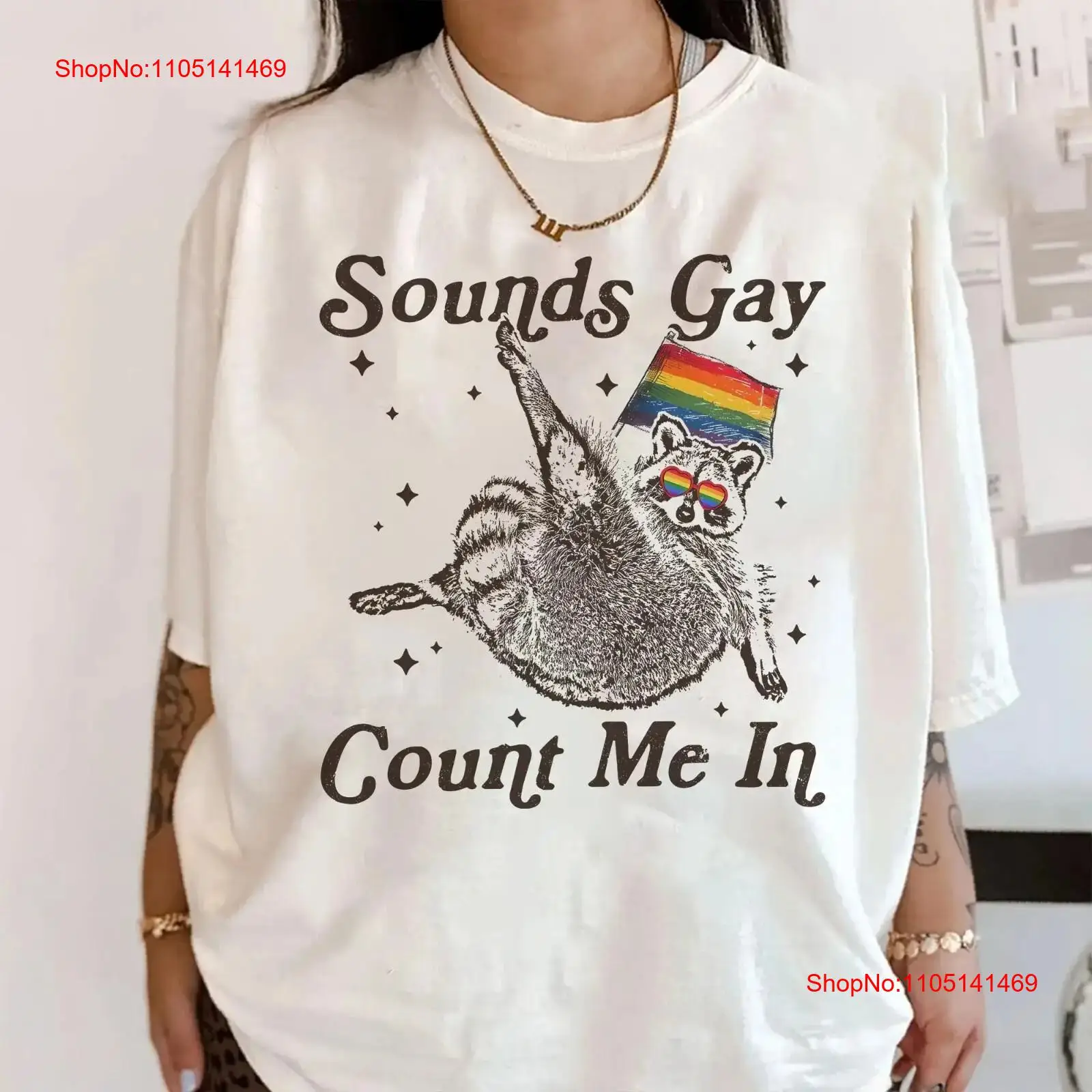Sounds Gay Count Me In Racoon  - Vintage Fashion Community ulasan dan harga