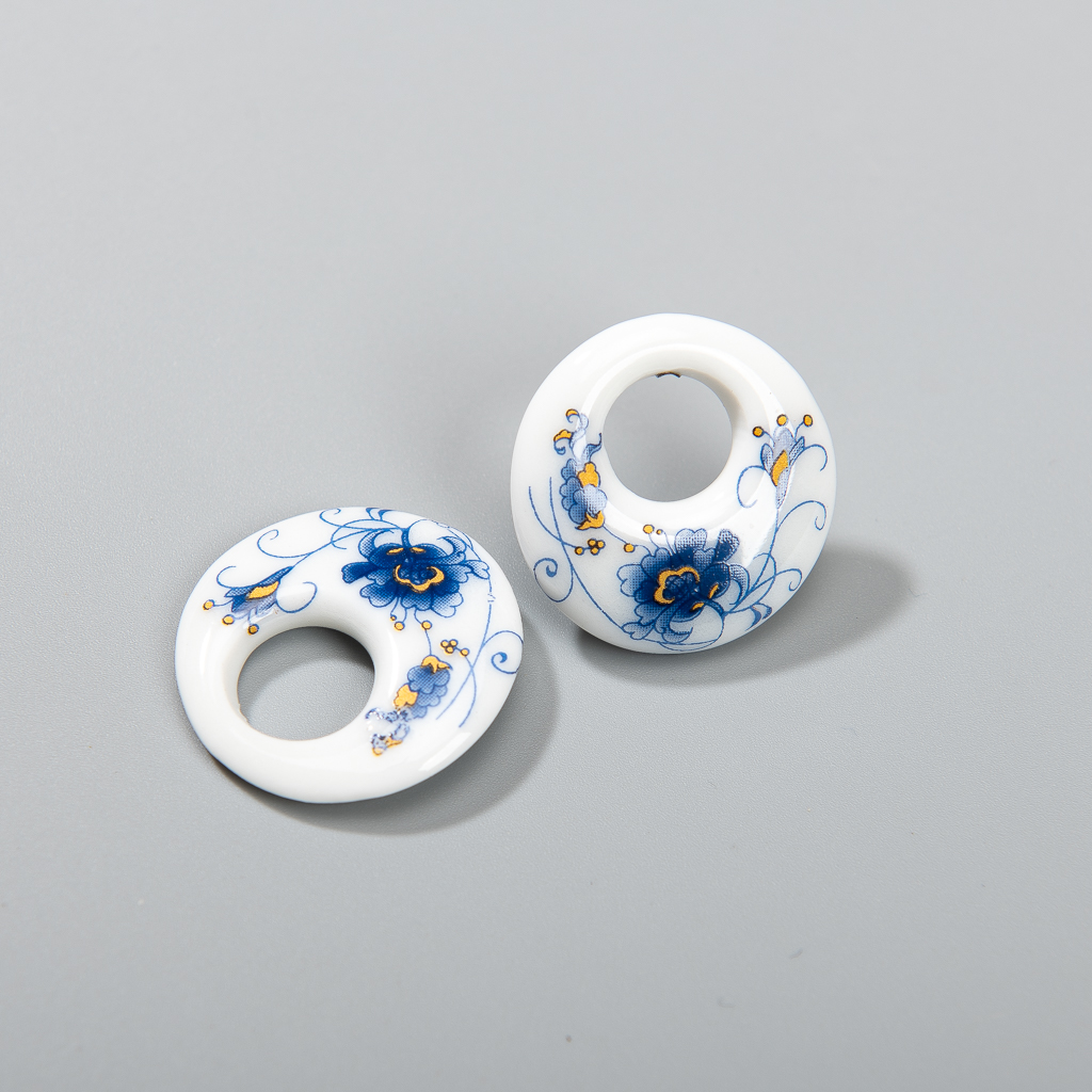 Vintage Floral Ceramic Pendant - Vintage Fashion Rings ulasan dan harga