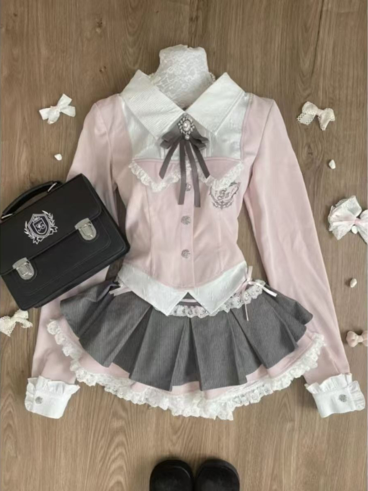 Gothic Y2k Vintage Preppy Styl - V Vintage Fashion ulasan dan harga