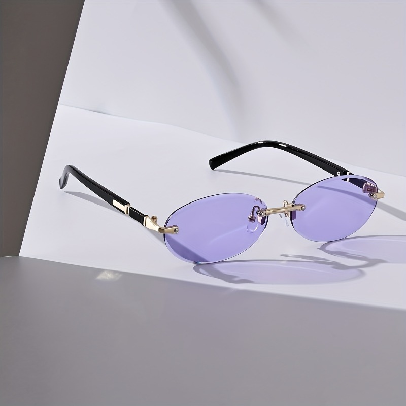 Sexy Small Oval Punk Sunglasse - Vintage Outdoor Fashion ulasan dan harga