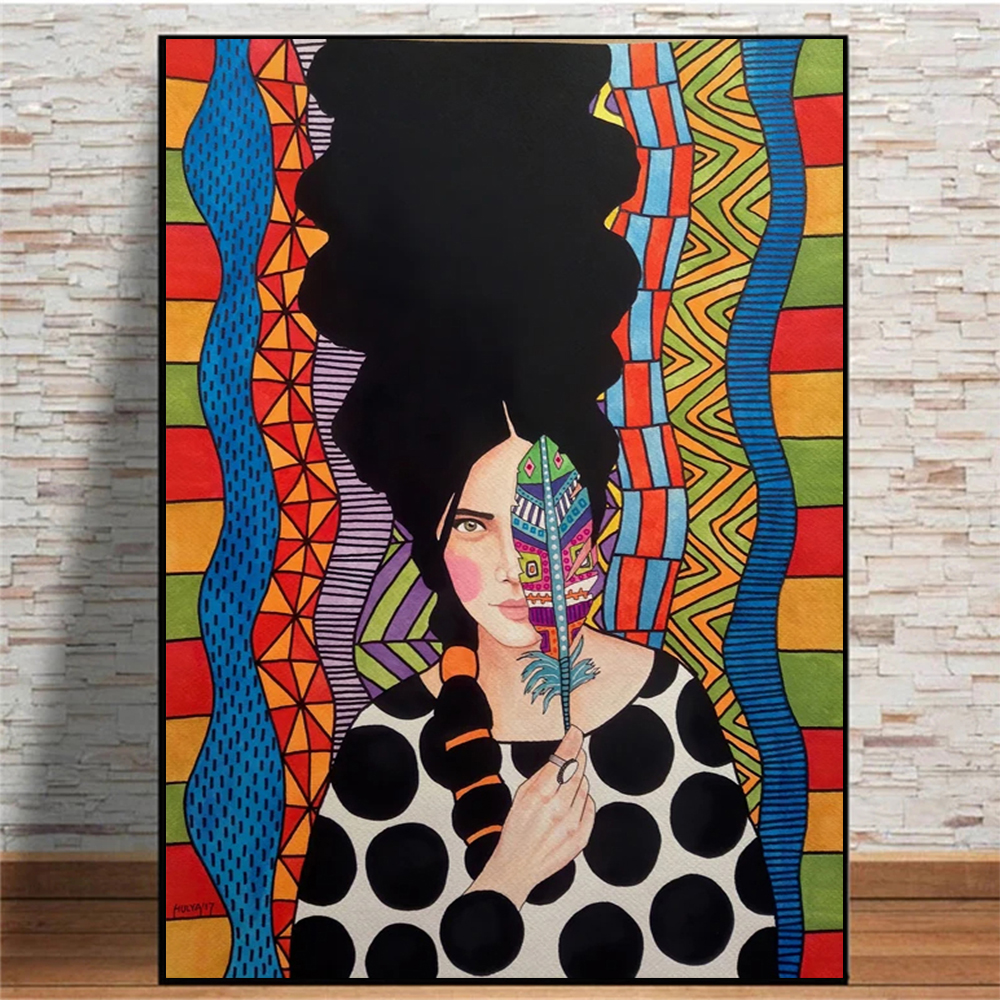 1pc frameless Vintage Abstract - Vintage Fashion Art ulasan dan harga